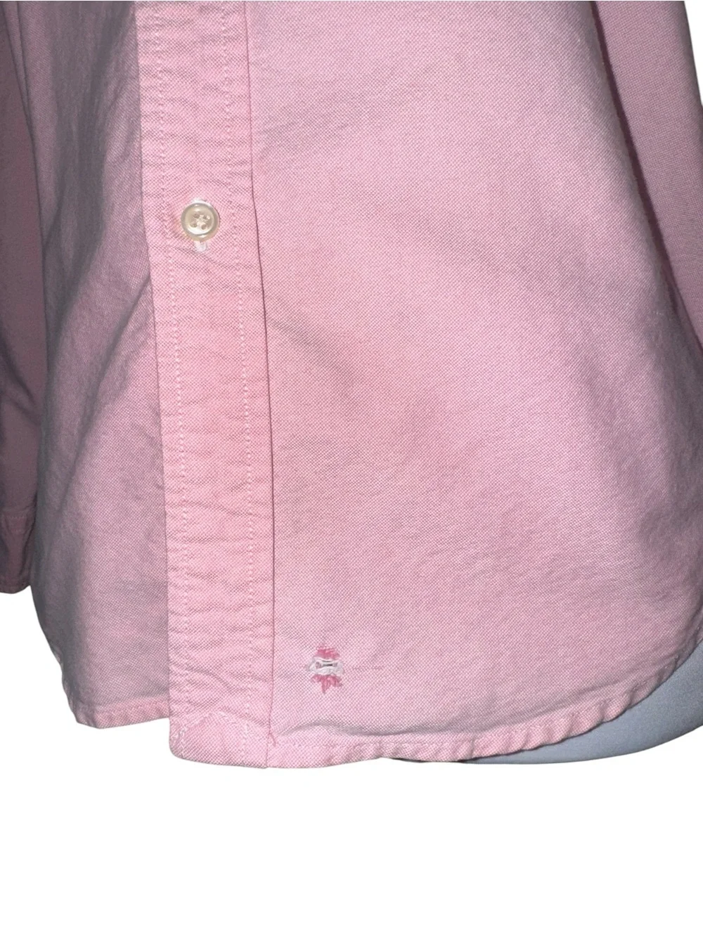 Ralph Lauren Pink Oxford Button Up Shirt Boys Size 14 Pony Logo Cotton